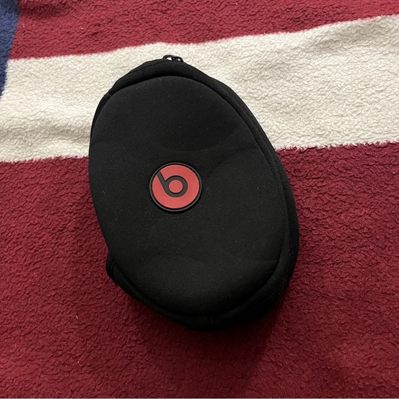 Beats By Dr Dre Headphones Zip Carrying Soft Bag Pouch Zipper Case NO HEADPHONES - Picture 1 of 3
